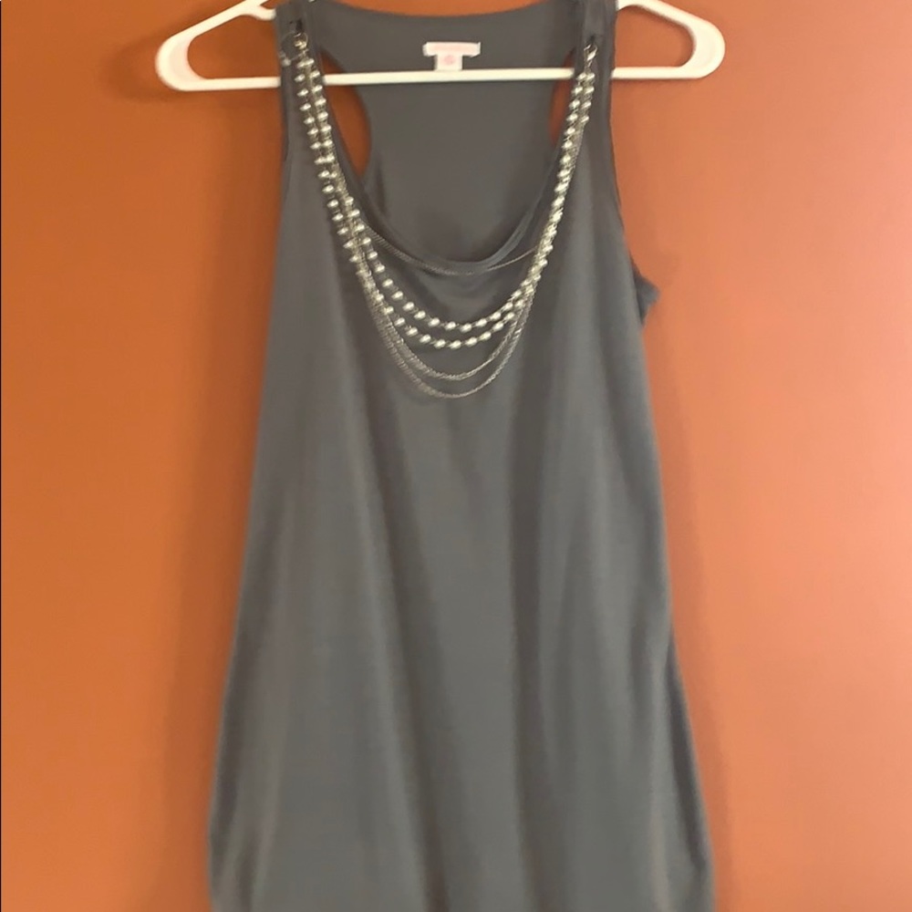 Tank top including necklaces